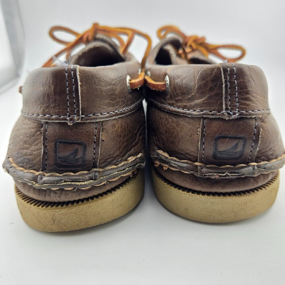 Sperry Top-Sider Men's Brown Leather Boat Loafers Size 8M - Picture 4 of 16
